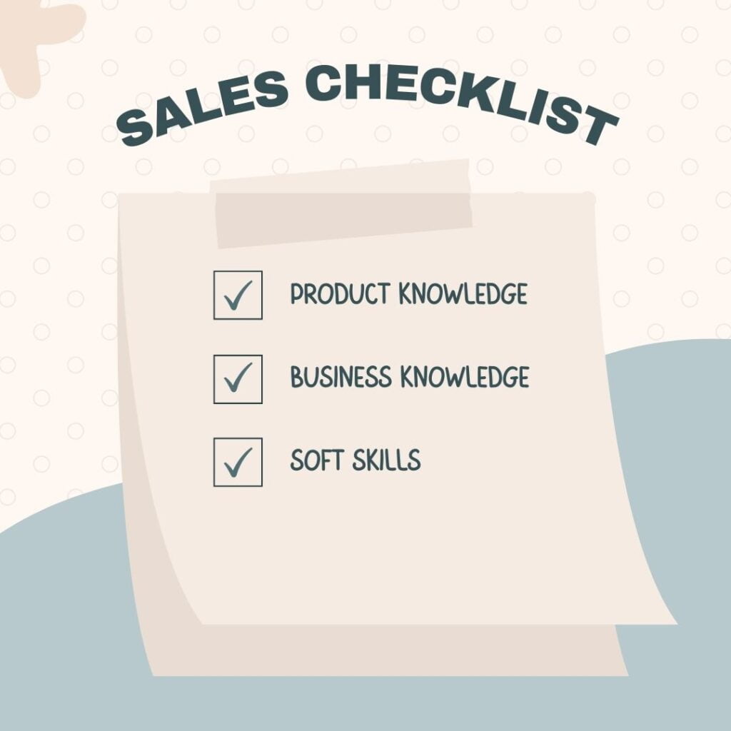 Checklist Of Sales Individuals