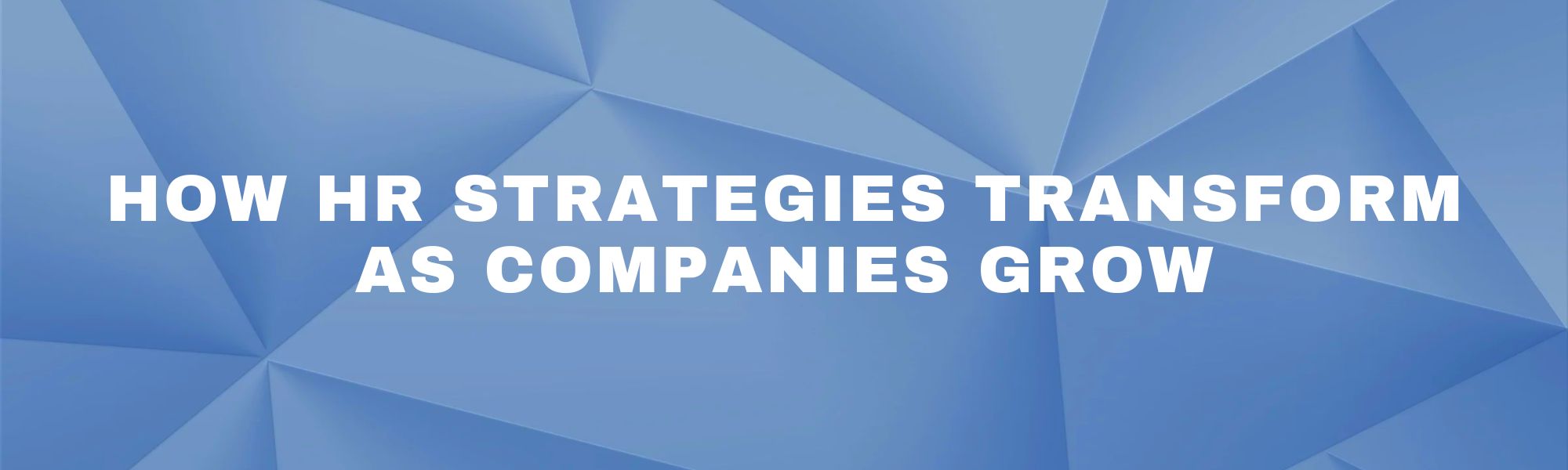 How HR Strategies transform as Companies grow