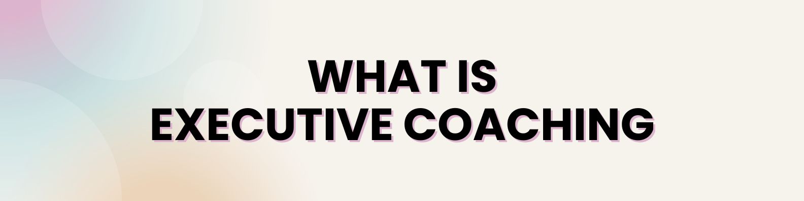 What is Executive Coaching ?