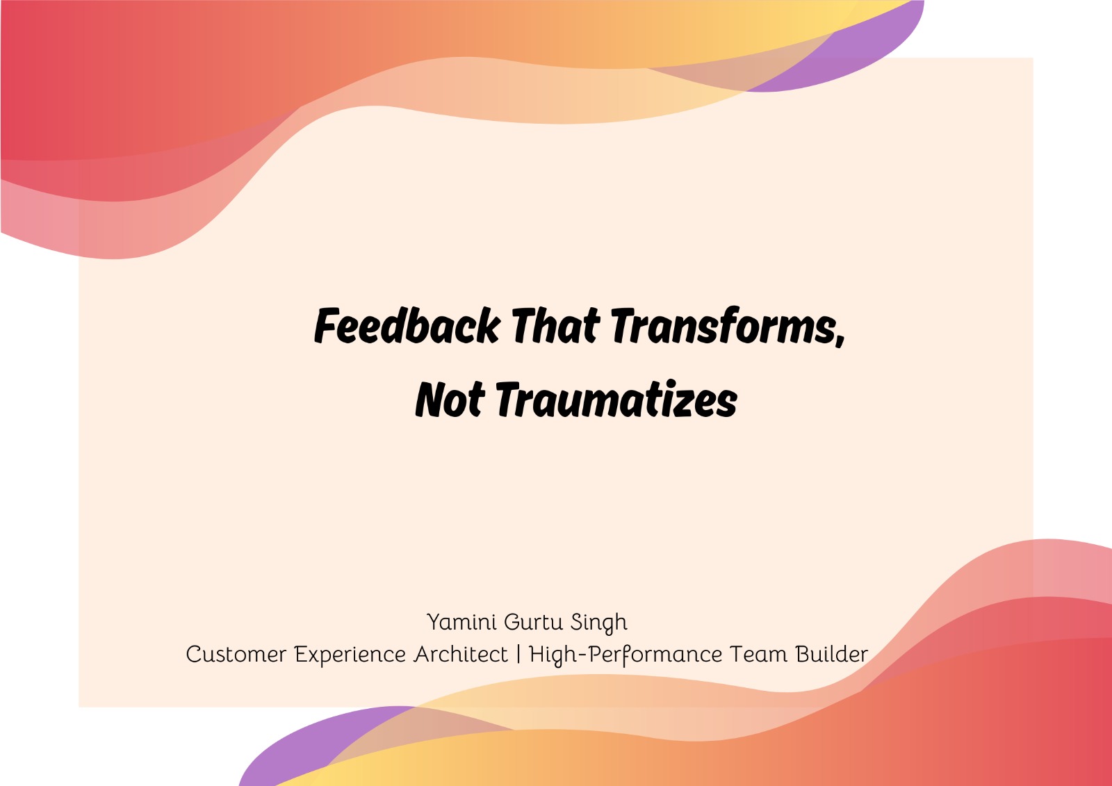 Feedback That Transforms, Not Traumatizes