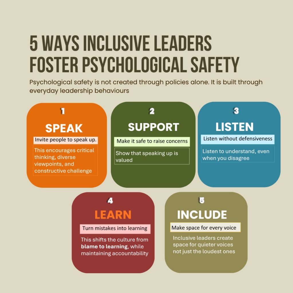 5 ways to psychological safety